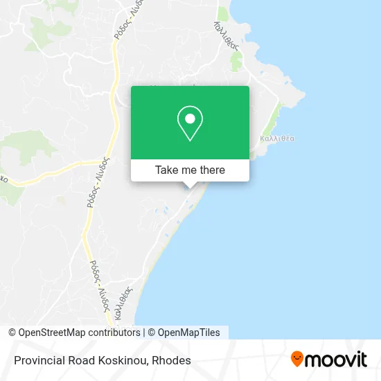 Provincial Road Koskinou map