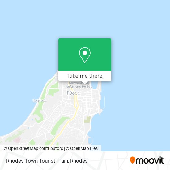 Rhodes Town Tourist Train map