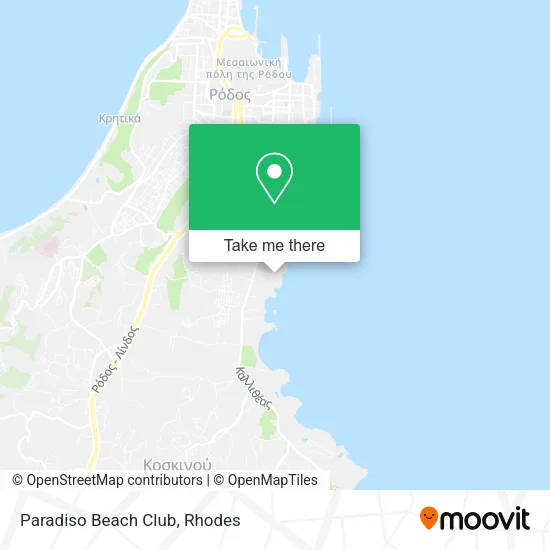 Paradiso Beach Club map