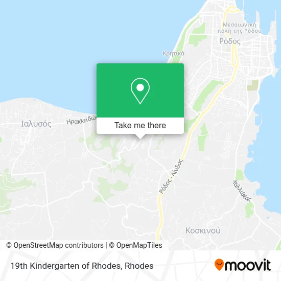 19th Kindergarten of Rhodes map