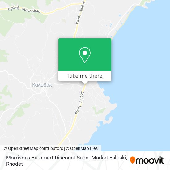 Morrisons Euromart Discount Super Market Faliraki map