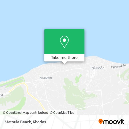 Matoula Beach map