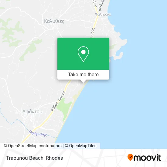 Παραλία Τραουνού χάρτης