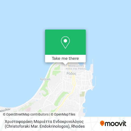 Χριστοφοράκη Μαριέττα Ενδοκρινολόγος (Christoforaki Mar. Endokrinologos) map