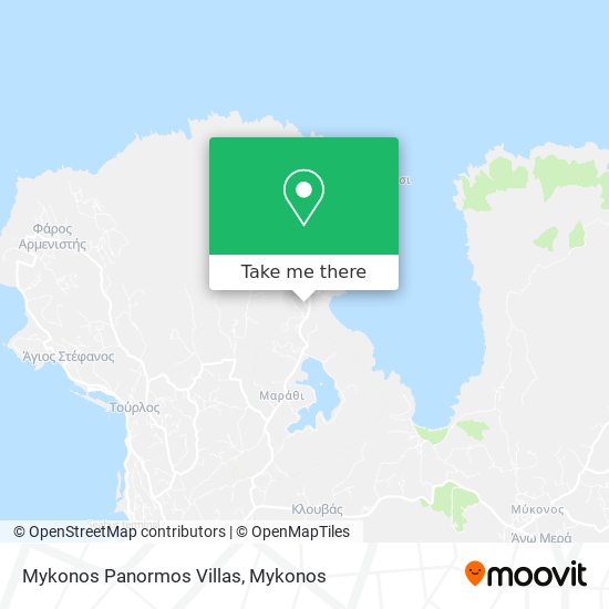 Mykonos Panormos Villas map