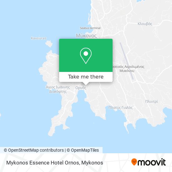 Mykonos Essence Hotel Ornos map
