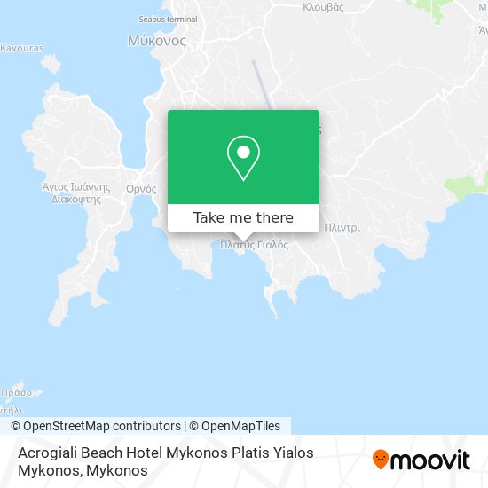Acrogiali Beach Hotel Mykonos Platis Yialos Mykonos map
