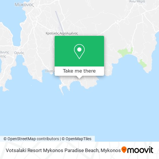 Votsalaki Resort Mykonos Paradise Beach map