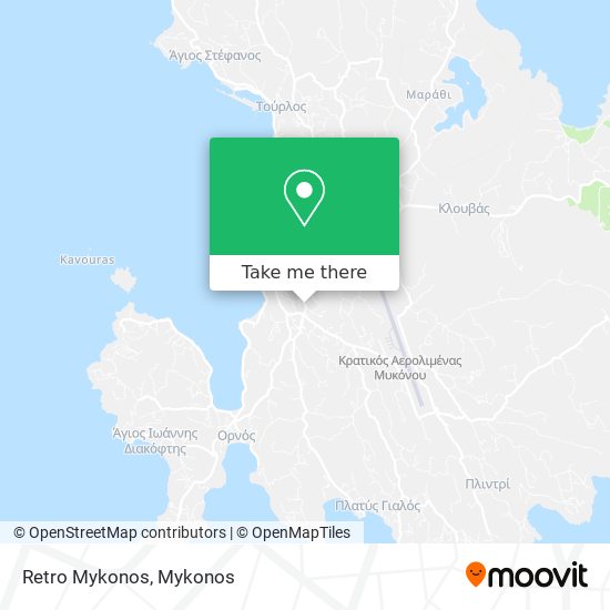 Retro Mykonos map
