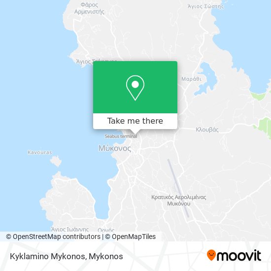 Kyklamino Mykonos map