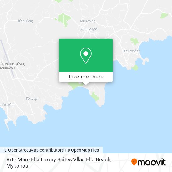 Arte Mare Elia Luxury Suites Vllas Elia Beach map