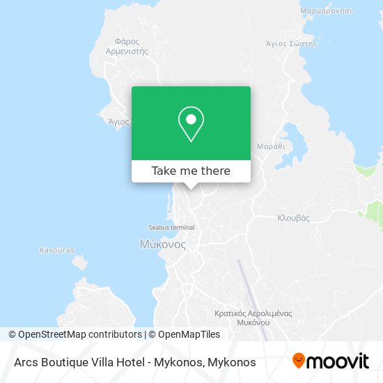 Arcs Boutique Villa Hotel - Mykonos map