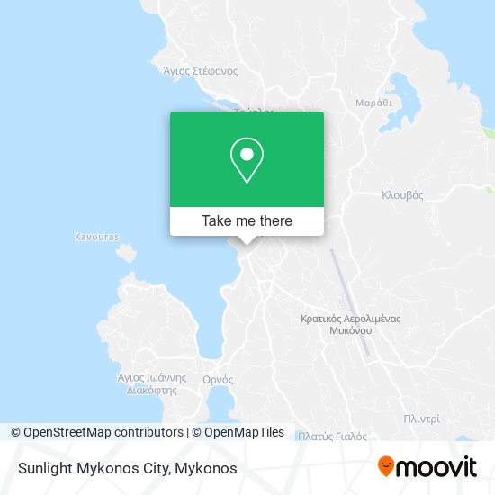 Sunlight Mykonos City map