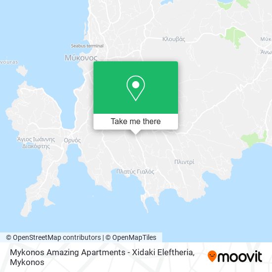 Mykonos Amazing Apartments - Xidaki Eleftheria map