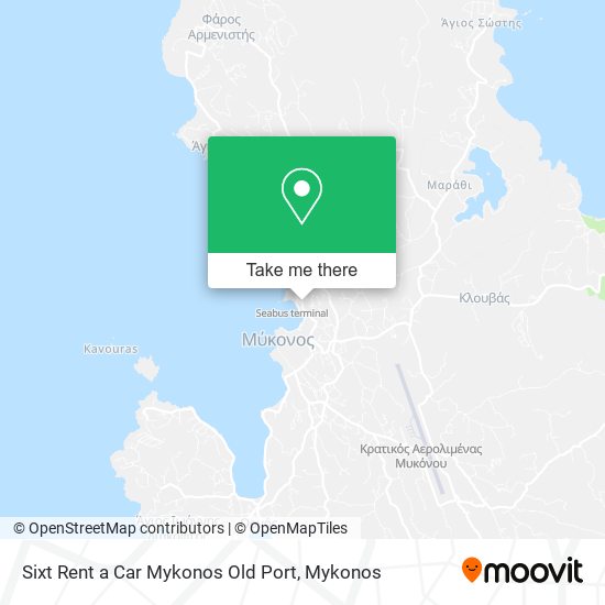Sixt Rent a Car Mykonos Old Port map