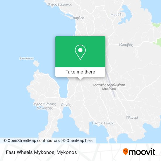 Fast Wheels Mykonos map