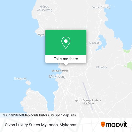 Olvos Luxury Suites Mykonos map