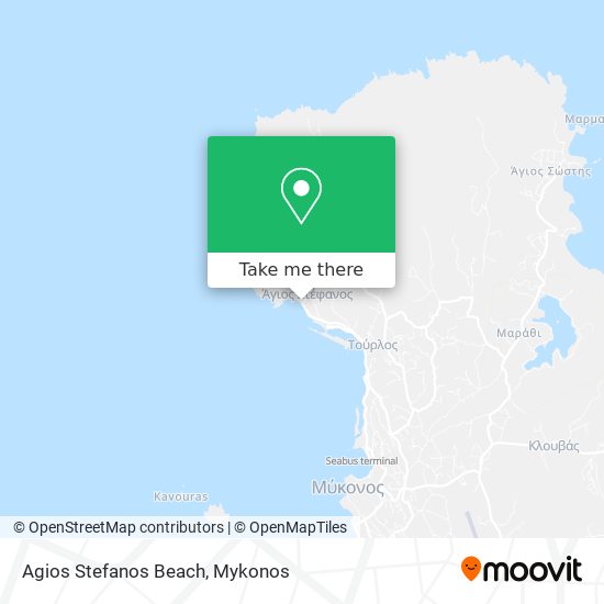 Agios Stefanos Beach map