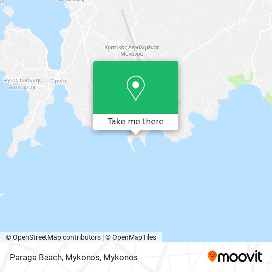 Paraga Beach, Mykonos map