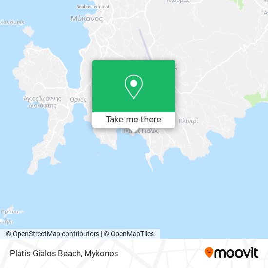 Platis Gialos Beach map