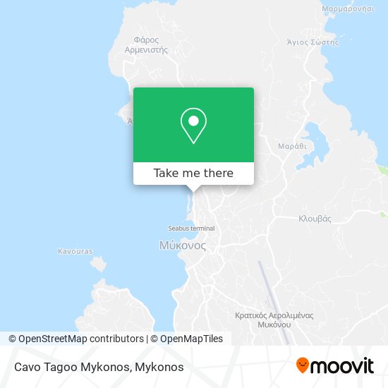 Cavo Tagoo Mykonos map