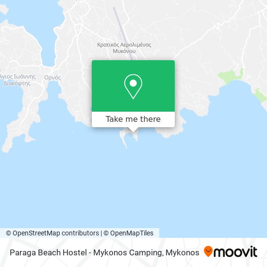 Paraga Beach Hostel - Mykonos Camping map