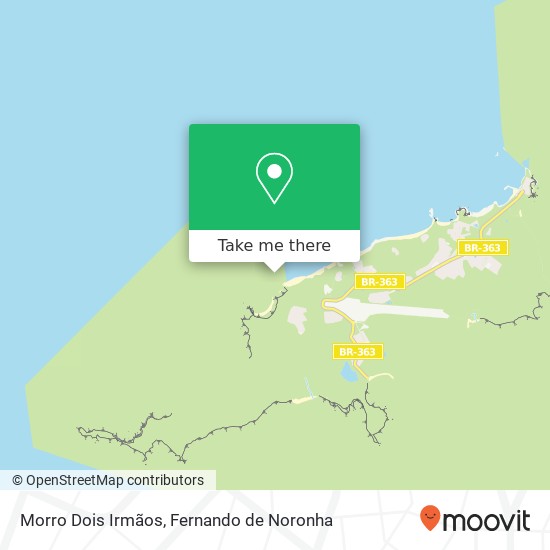 Morro Dois Irmãos map