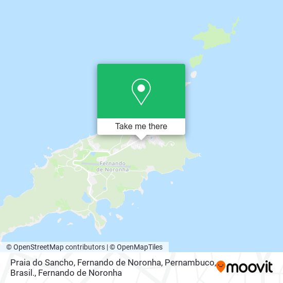 Mapa Praia do Sancho, Fernando de Noronha, Pernambuco, Brasil.