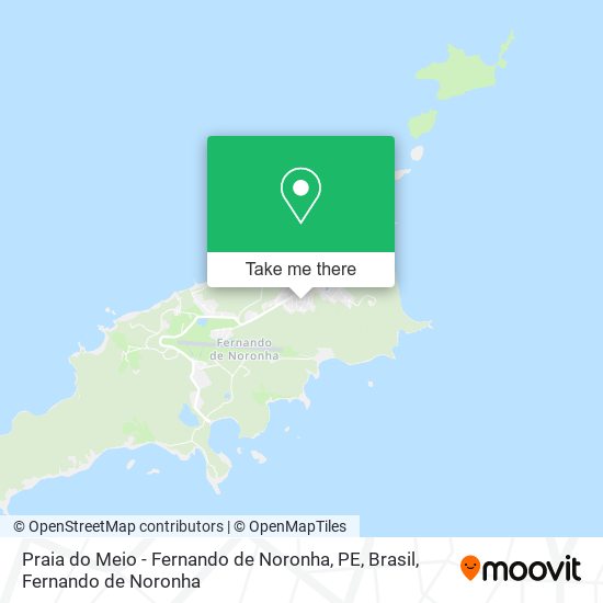 Praia do Meio - Fernando de Noronha, PE, Brasil map