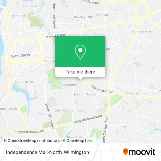 Mapa de Independence Mall-North