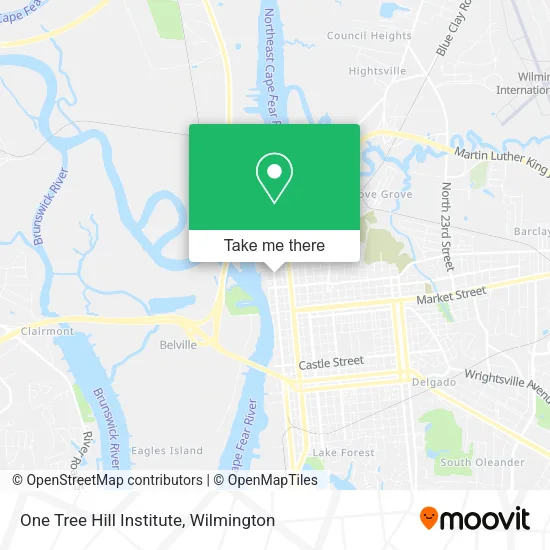 One Tree Hill Institute map