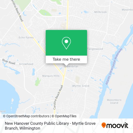 New Hanover County Public Library - Myrtle Grove Branch map