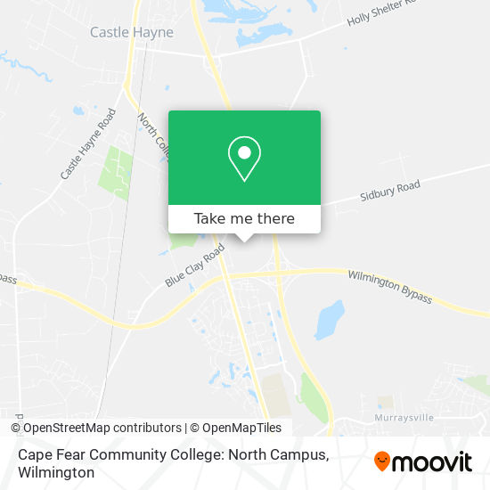 Mapa de Cape Fear Community College: North Campus