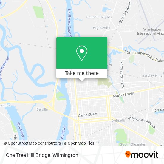 One Tree Hill Bridge map