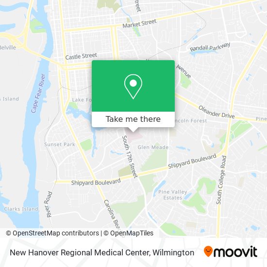 New Hanover Regional Medical Center map