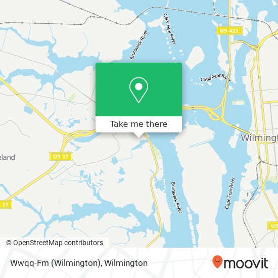 Mapa de Wwqq-Fm (Wilmington)