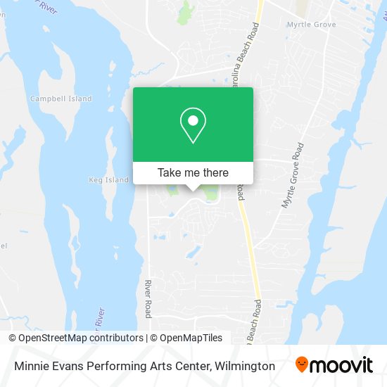 Minnie Evans Performing Arts Center map