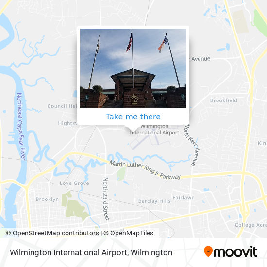 Mapa de Wilmington International Airport