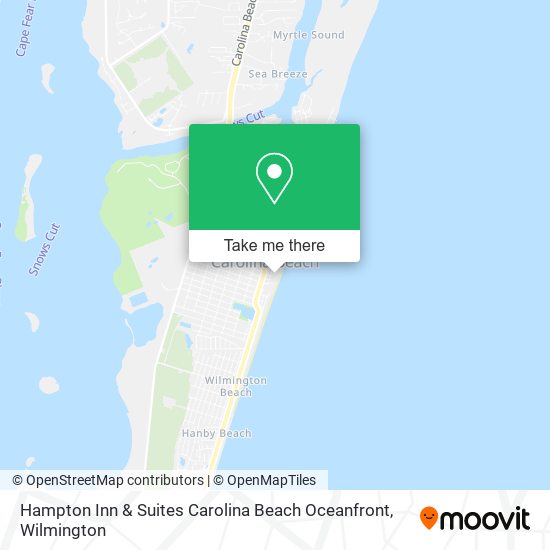 Mapa de Hampton Inn & Suites Carolina Beach Oceanfront
