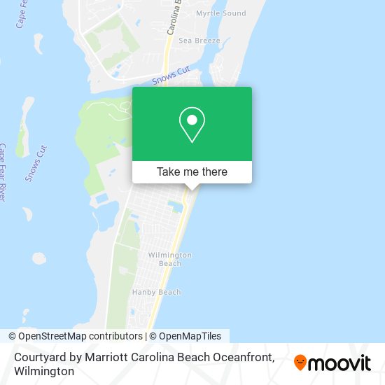 Courtyard by Marriott Carolina Beach Oceanfront map