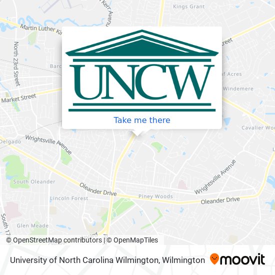 University of North Carolina Wilmington map