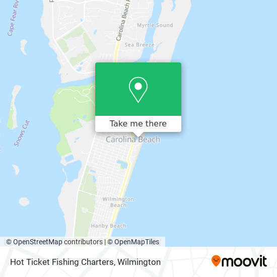 Hot Ticket Fishing Charters map