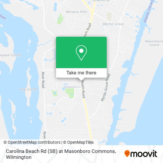 Mapa de Carolina Beach Rd (SB) at Masonboro Commons