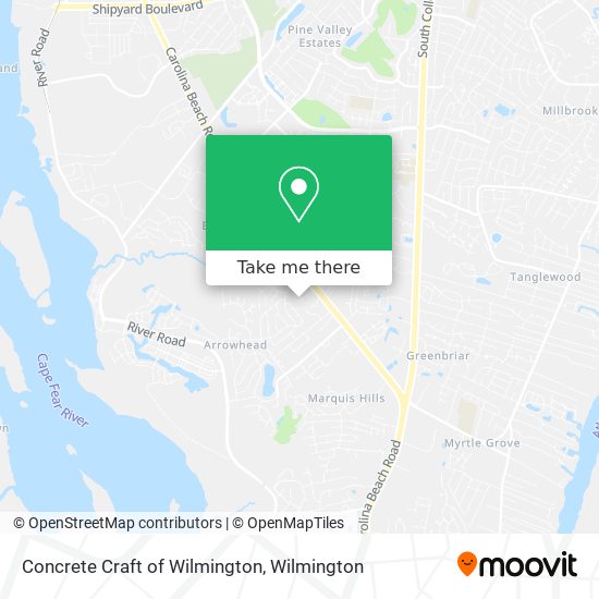 Concrete Craft of Wilmington map