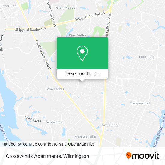 Mapa de Crosswinds Apartments