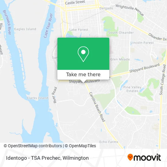 Identogo - TSA Prechec map