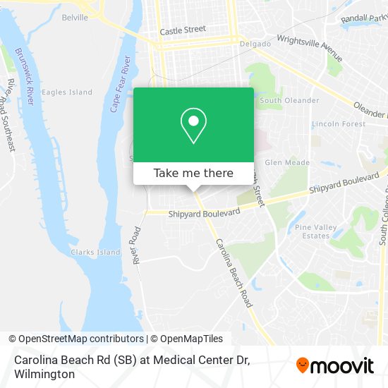 Carolina Beach Rd (SB) at Medical Center Dr map