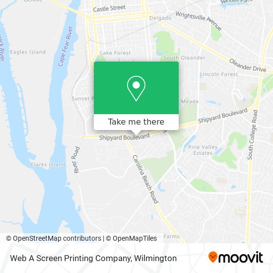 Web A Screen Printing Company map