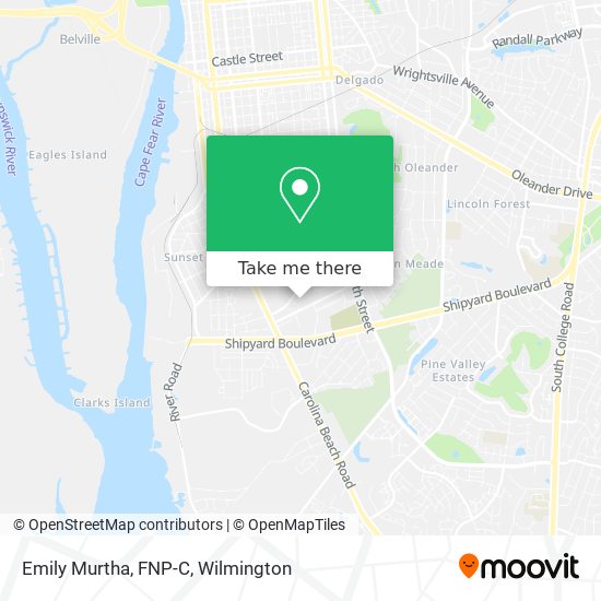 Mapa de Emily Murtha, FNP-C