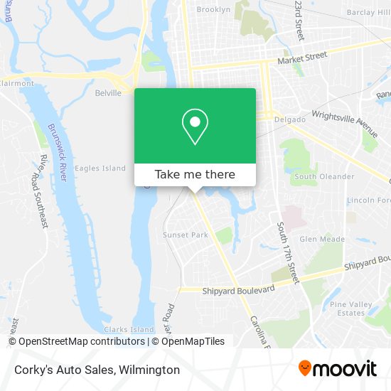 Corky's Auto Sales map